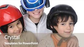  Presentation with limit - Audience pleasing theme consisting of eye protection - happiness without limit happy children backdrop and a coral colored foreground