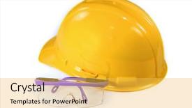  Presentation with industry - Colorful slide deck enhanced with father and son hands giving like on blue sky background backdrop and a light blue colored foreground