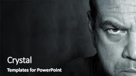  Presentation with hidden - Slide deck enhanced with eye scary - portrait of male face half background and a black colored foreground