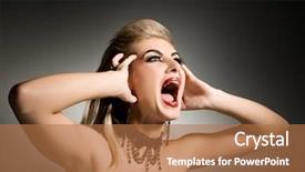  Presentation with nineteenth century woman - Beautiful presentation featuring eye scary - screaming vamp woman backdrop and a coral colored foreground