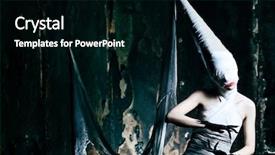  Presentation with horror - Colorful theme enhanced with eye scary - shot of a twilight girl backdrop and a black colored foreground