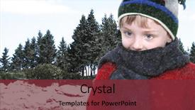  Presentation with purple floral snow - Theme enhanced with eye storm - boy in snow background and a  colored foreground