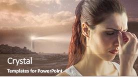  Presentation with hopeful - Slide deck consisting of eye storm - digital composite of sad stressed background and a violet colored foreground