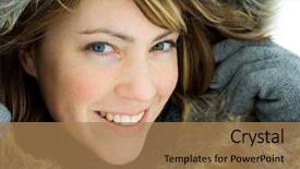  Presentation with winter storm - Slides consisting of eye storm - winter woman background and a coral colored foreground