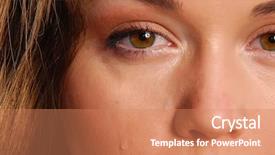  Presentation with tears - Colorful presentation theme enhanced with eye tears - woman in depression backdrop and a coral colored foreground