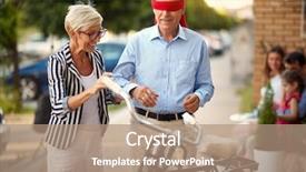  Presentation with happy new year 2022 - Presentation design consisting of eye tracking - happy elderly woman buying new background and a coral colored foreground