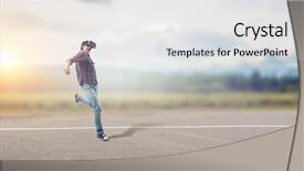  Presentation with mixed reality - PPT theme enhanced with eye tracking - try virtual reality mixed media background and a  colored foreground