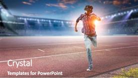  Presentation with mixed reality - Presentation theme having eye tracking - try virtual reality mixed media background and a  colored foreground