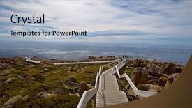  Presentation with mount of olives - Colorful slide deck enhanced with eye tracking - viewfrom mount wellington hobart tasmania backdrop and a light blue colored foreground