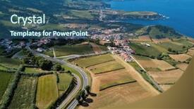  Presentation with bird eye view - Amazing presentation design having eye view of the tea backdrop and a ocean colored foreground