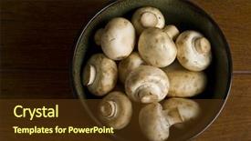  Presentation with bird eye view - Slides consisting of eye-view of white mushroom background and a tawny brown colored foreground