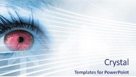  Presentation with iris - Slide set enhanced with eye with pink iris background and a sky blue colored foreground