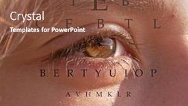  Presentation with vision - Presentation design featuring eye with test vision chart background and a tawny brown colored foreground