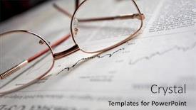  Presentation with newspaper - Slide set consisting of eyeglasses-on-the-newspaper-pages background and a light gray colored foreground