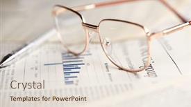  Presentation with newspaper - Presentation theme enhanced with eyeglasses-on-the-newspaper-pages background and a lemonade colored foreground