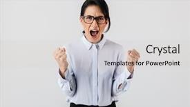  Presentation with work secretary asia - PPT layouts consisting of eyeglasses standing in the office background and a  colored foreground