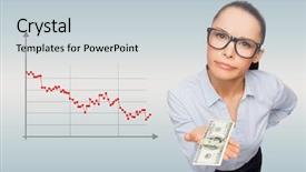  Presentation with bankruptcy - Slide deck consisting of forex graph going down background and a lemonade colored foreground