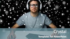  Presentation with cyber terrorism - Slides enhanced with eyeglasses with pc computer background and a seafoam green colored foreground