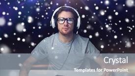  Presentation with cyber terrorism - Beautiful presentation theme featuring eyeglasses with pc computer backdrop and a gray colored foreground