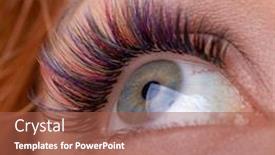  Presentation with color - Slide set with eyelash-extension-with-diferent-colors background and a red colored foreground