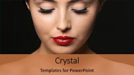  Presentation with babbling brook beautiful reflections - Theme consisting of eyelashes - beautiful young woman with eyelash background and a coral colored foreground