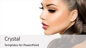  Presentation with eyelashes - Slide set enhanced with eyelashes - hair braid beautiful woman background and a white colored foreground