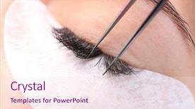 Presentation with woman in agriculture - Amazing slide deck having eyelashes - young woman undergoing eyelash extension backdrop and a pink colored foreground