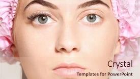  Presentation with close up of young girls - Slide deck consisting of eyelashes - young woman with eyelash extensions background and a lemonade colored foreground