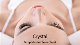  Presentation with loss - Cool new slide set with eyelashes - young woman with eyelash loss backdrop and a lemonade colored foreground