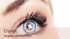  Presentation with treatment - Audience pleasing PPT layouts consisting of eyelashes sight treatment healthy backdrop and a lemonade colored foreground