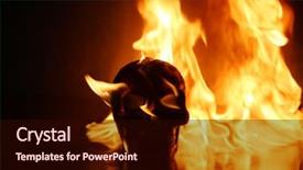  Presentation with human anatomy - Colorful presentation design enhanced with eyes anatomy - halloween human skull on fire backdrop and a wine colored foreground