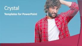  Presentation with hispanic - Slides having eyes brain - handsome hispanic model man background and a teal colored foreground