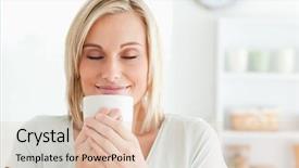  Presentation with smell - Slides consisting of eyes closed in the kitchen background and a lemonade colored foreground