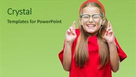  Presentation with glasses - Amazing presentation theme having eyes closed luck and superstitious backdrop and a yellow colored foreground