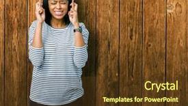  Presentation with african american leadership - PPT theme having eyes closed luck and superstitious background and a  colored foreground