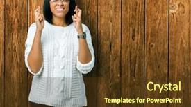  Presentation with hope - Amazing PPT theme having eyes closed luck and superstitious backdrop and a  colored foreground