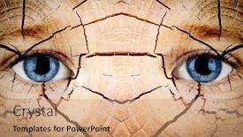  Presentation with aging skin - Theme consisting of eyes-four-year-old-girl background and a coral colored foreground