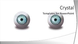  Presentation with eyes - Cool new presentation theme with eyes isolated on white backdrop and a white colored foreground