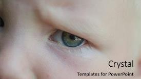  Presentation with tears - PPT theme consisting of eyes of a young child background and a  colored foreground