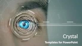  Presentation with process - Amazing slides having eyes technology - close up of man eye backdrop and a gray colored foreground