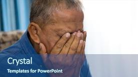  Presentation with upset - Colorful slides enhanced with eyes with hands in nursing backdrop and a  colored foreground