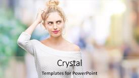  Presentation with blue eyes technology eye scan - Cool new presentation with eyes woman over isolated background backdrop and a  colored foreground