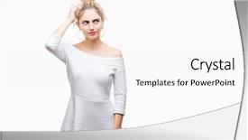  Presentation with blue eyes - Slides having eyes woman over isolated background background and a  colored foreground