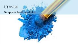  Presentation with pigment - Beautiful slides featuring eyeshadow-make-up-crushed-professional backdrop and a light blue colored foreground