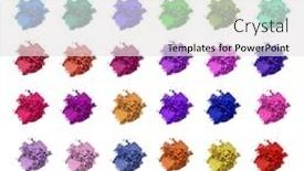  Presentation with colorful eye - Presentation having eyeshadow-make-up-palette-set background and a light gray colored foreground