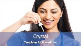  Presentation with nurse - Cool new presentation theme with eyewash - portrait of a beautiful smiling backdrop and a ocean colored foreground