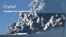  Presentation with volcano - Beautiful PPT theme featuring eyjafjallajokull-iceland-may-12 backdrop and a teal colored foreground