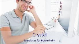  Presentation with compass - Colorful PPT theme enhanced with eys - smiling young man using compass backdrop and a sky blue colored foreground