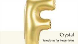  Presentation with balloon - Slides featuring f - gold balloon font part background and a blonde colored foreground
