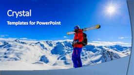 Presentation with skiing - Amazing theme having f - skiing with amazing view backdrop and a dark gray colored foreground